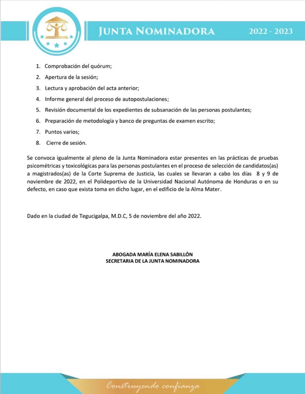 Sesión #8 Convocatoria 
